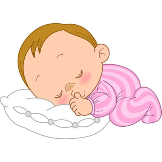 자는 아이 모습