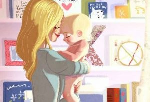 아침에 아이에게 뽀뽀해주기